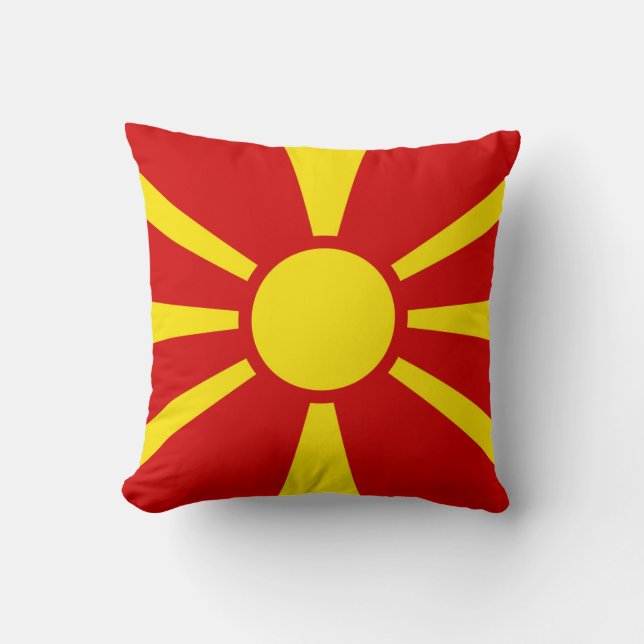 Flagge Nordmakedonien Kissen (Vorderseite)