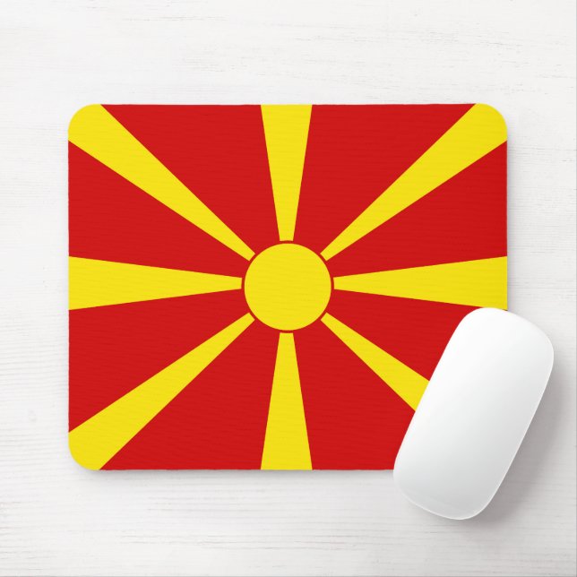 Flagge Nordmakedonien Mousepad (Mit Mouse)