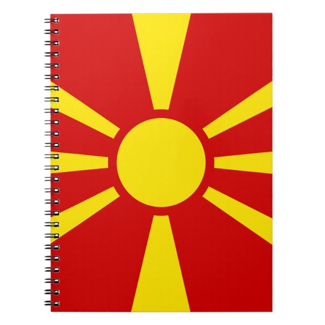 Flagge Nordmakedonien Notizblock (Vorderseite)