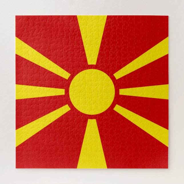 Flagge Nordmakedonien Puzzle (Vertikal)