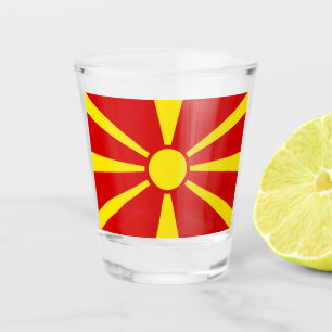 Flagge Nordmakedonien Schnapsglas