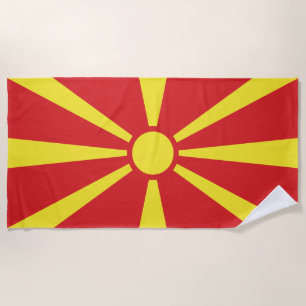 Flagge Nordmakedonien Strandtuch