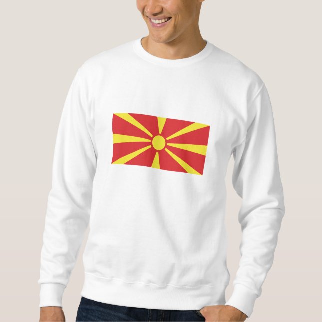Flagge Nordmakedonien Sweatshirt (Vorderseite)