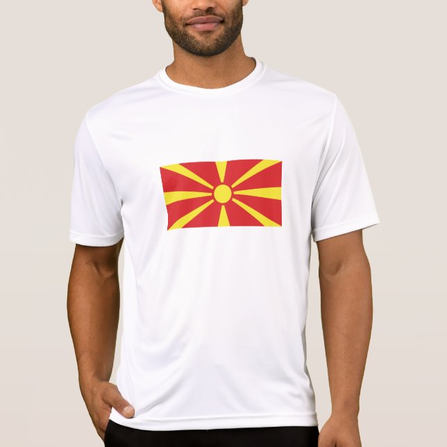 Flagge Nordmakedonien T-Shirt (Vorderseite)
