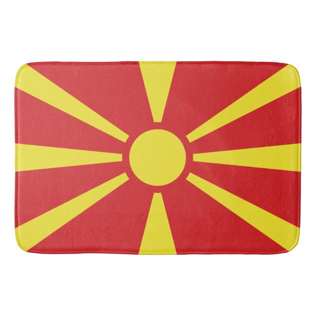 Flagge Nordmakedoniens Badematte (Vorderseite)