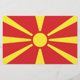 Flagge Nordmakedoniens Briefpapier