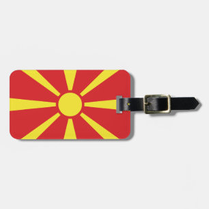 Flagge Nordmakedoniens Gepäckanhänger