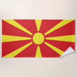 Flagge Nordmakedoniens Strandtuch