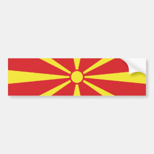 Flagge Nordmazedoniens Autoaufkleber