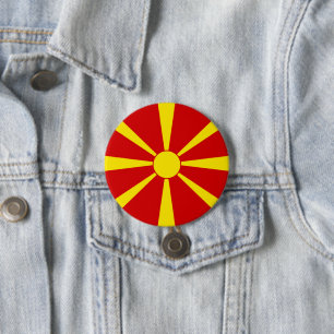 Flagge Nordmazedoniens Button