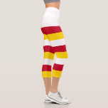 Flagge Nordossetiens Capri Leggings<br><div class="desc">Patriotische Flagge von Nordossetien Alania.</div>