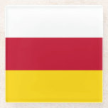 Flagge Nordossetiens Glasuntersetzer<br><div class="desc">Patriotische Flagge von Nordossetien Alania.</div>