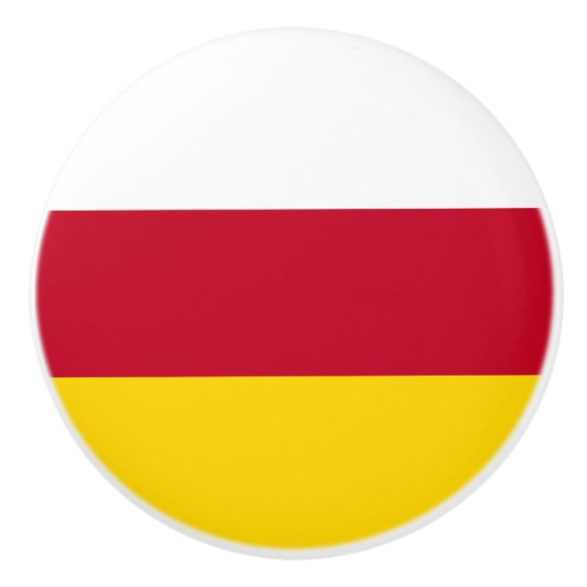 Flagge Nordossetiens Keramikknauf (Vorderseite)