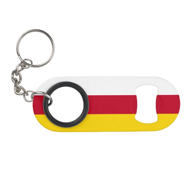 Flagge Nordossetiens Mini Flaschenöffner (Vorderseite (Horizontal))