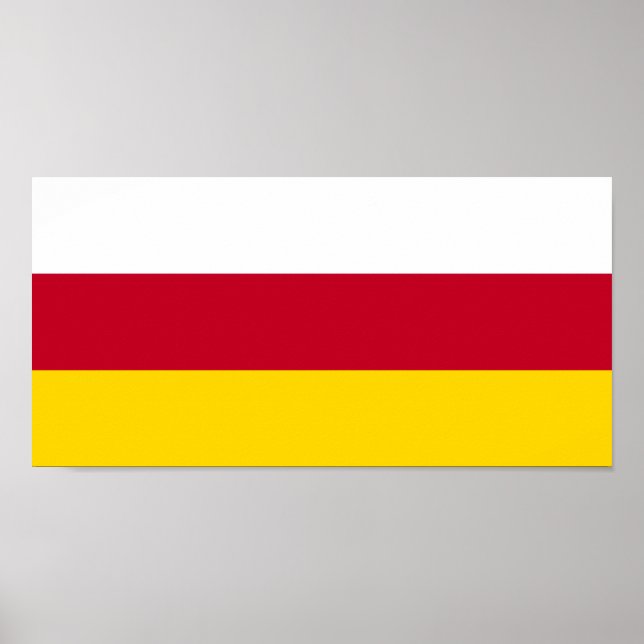 Flagge Nordossetiens Poster (Vorne)