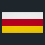 Flagge Nordossetiens Poster<br><div class="desc">Patriotische Flagge von Nordossetien Alania.</div>