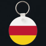 Flagge Nordossetiens Schlüsselanhänger<br><div class="desc">Patriotische Flagge von Nordossetien Alania.</div>