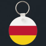Flagge Nordossetiens Schlüsselanhänger<br><div class="desc">Patriotische Flagge von Nordossetien Alania.</div>
