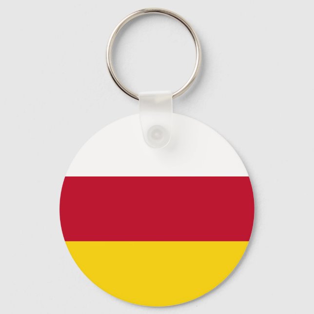 Flagge Nordossetiens Schlüsselanhänger (Vorderseite)