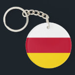 Flagge Nordossetiens Schlüsselanhänger<br><div class="desc">Patriotische Flagge von Nordossetien Alania.</div>