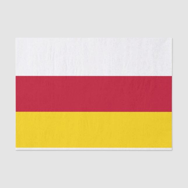 Flagge Nordossetiens Seidenpapier (Vorderseite)
