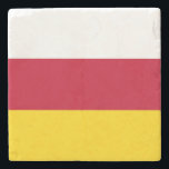 Flagge Nordossetiens Steinuntersetzer<br><div class="desc">Patriotische Flagge von Nordossetien Alania.</div>