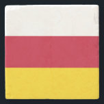 Flagge Nordossetiens Steinuntersetzer<br><div class="desc">Patriotische Flagge von Nordossetien Alania.</div>