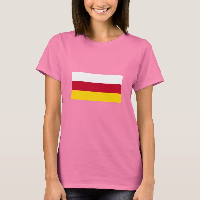 Flagge Nordossetiens T-Shirt (Vorderseite)