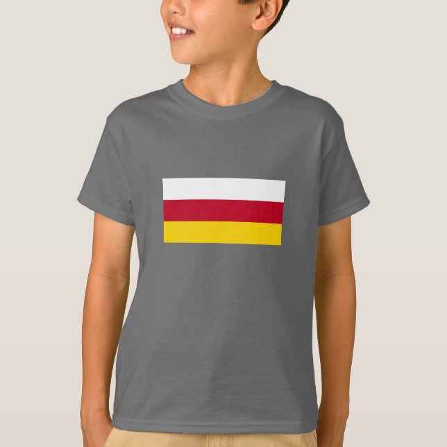 Flagge Nordossetiens T-Shirt (Vorderseite)