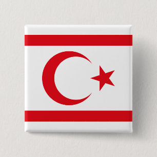 Flagge Nordzyperns Button