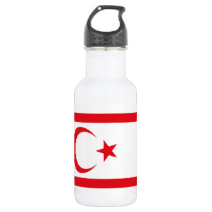 Flagge Nordzyperns Edelstahlflasche