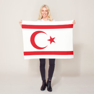 Flagge Nordzyperns Fleecedecke