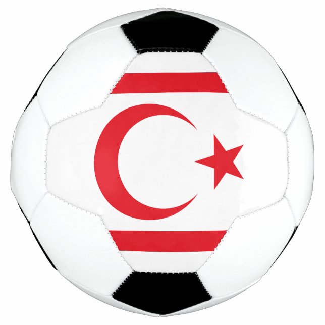 Flagge Nordzyperns Fußball (Vorderseite)