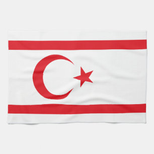 Flagge Nordzyperns Geschirrtuch