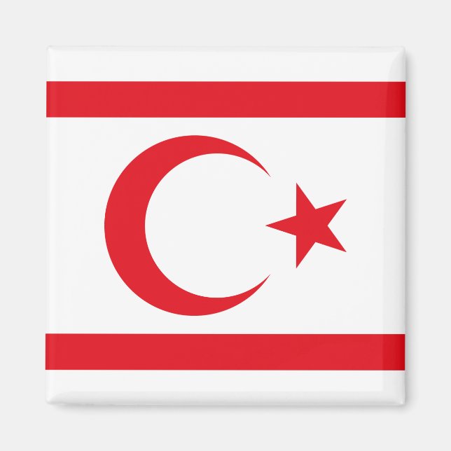 Flagge Nordzyperns Magnet (Vorne)