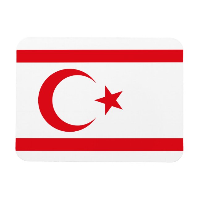 Flagge Nordzyperns Magnet (Horizontal)