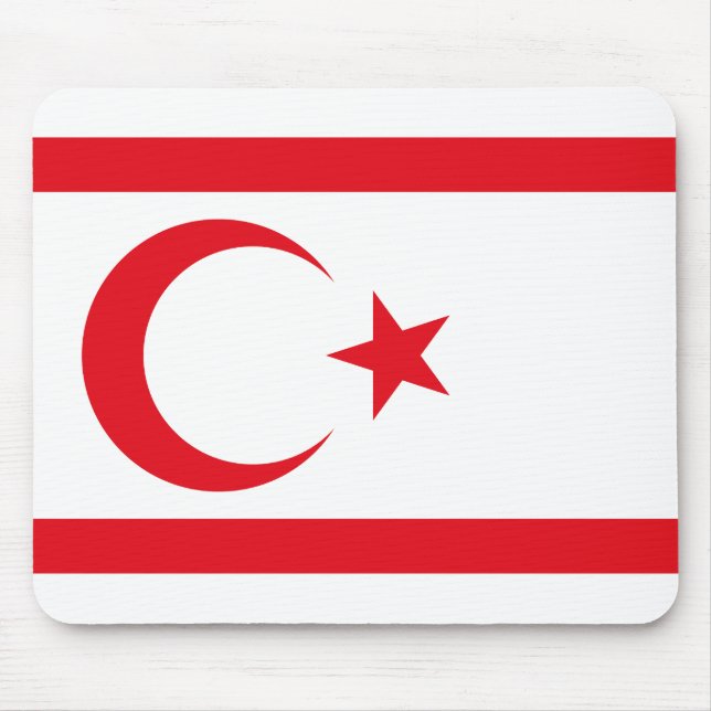 Flagge Nordzyperns Mousepad (Vorne)