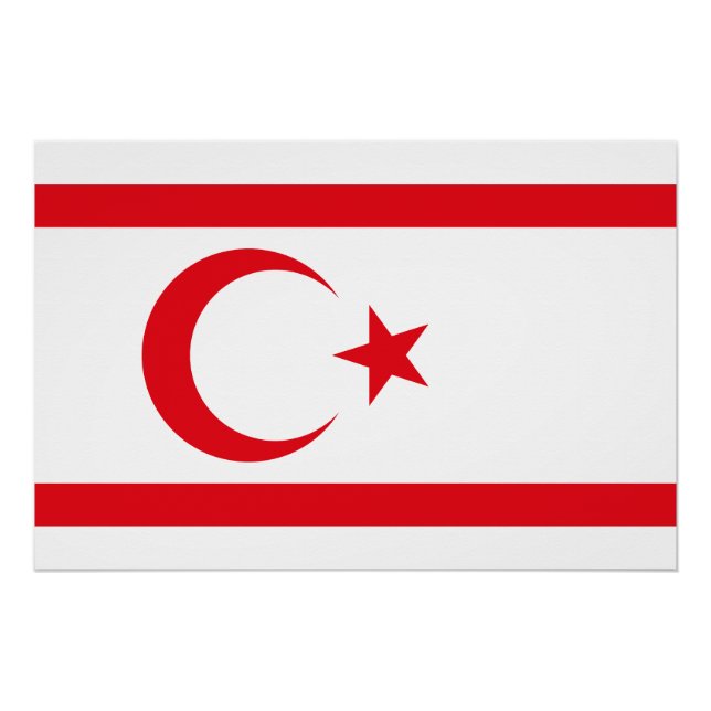 Flagge Nordzyperns Poster (Vorderseite)
