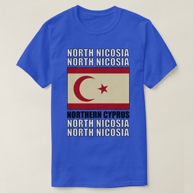 Flagge Nordzyperns T-Shirt (Design vorne)