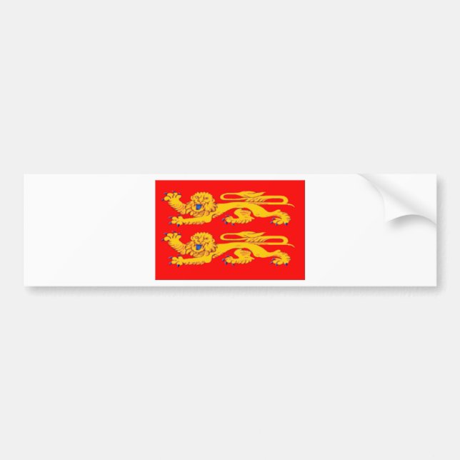 Flagge Normandies (Frankreich) Autoaufkleber (Vorne)