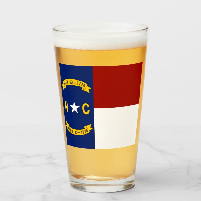 Flagge North Carolina  Glas (Vorne (Gefüllt))