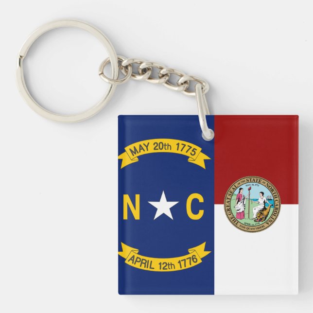 Flagge North Carolina Schlüsselanhänger (Vorderseite)