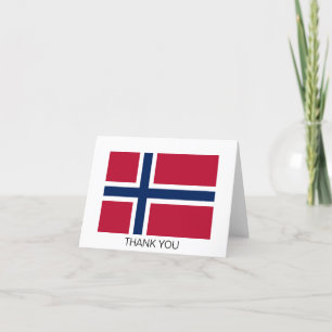 Flagge Norwegens Dankeskarte