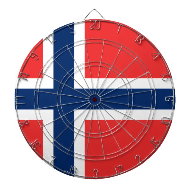 Flagge Norwegens Dartscheibe (vorne)