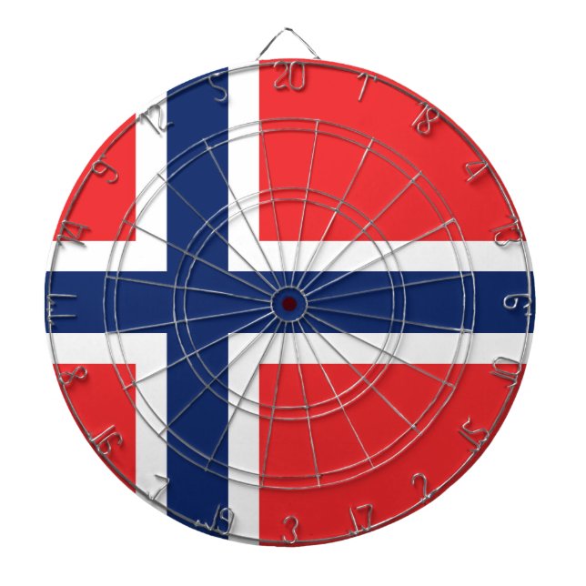 Flagge Norwegens Dartscheibe (vorne)