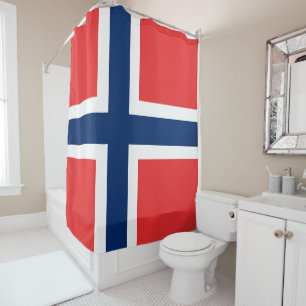 Flagge Norwegens Duschvorhang