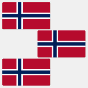 Flagge Norwegens Etiketten