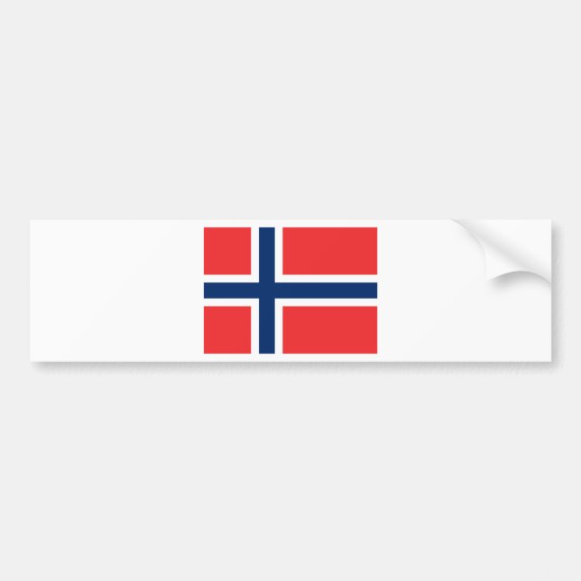 Flagge Norwegens - Flagg Norges - Norske norske fl Autoaufkleber (Vorne)