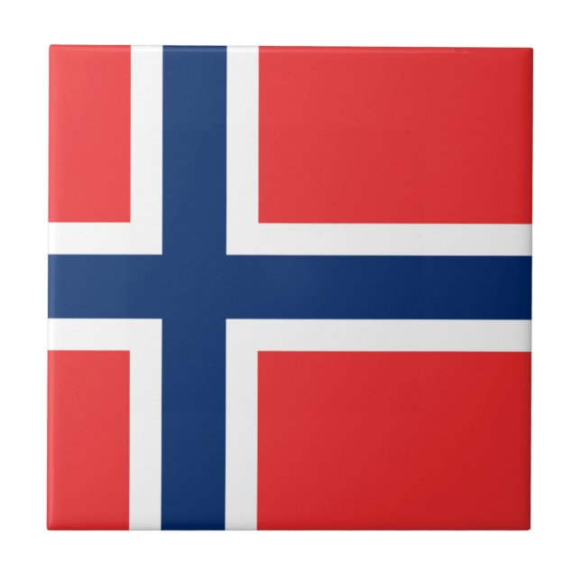 Flagge Norwegens Fliese (Vorderseite)