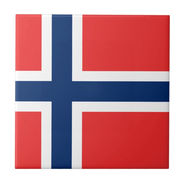 Flagge Norwegens Fliese (Vorderseite)